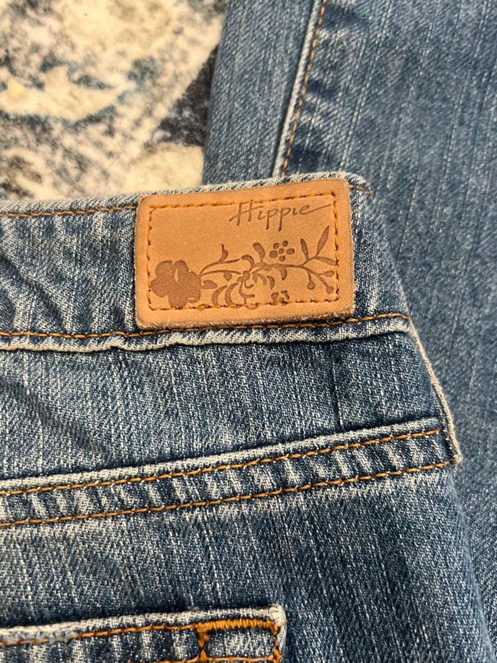 Y2K Hippie Unicorn Embroidered Rare Grunge Jeans - Picture 4 of 10